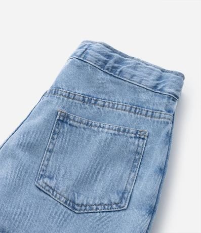 Short Pollera Infantil en Jeans con Botón - Talle 5 a 14 años 4