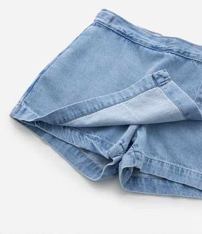 Short Pollera Infantil en Jeans con Botón - Talle 5 a 14 años 6