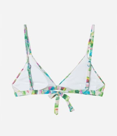 Bikini Top Triangulo en Poliamida con Estampa Floral 2