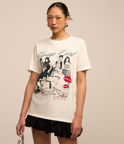 Remera Alargada en Algodón con Estampa Gossip Girl 3