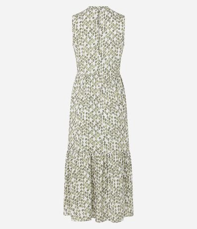 Vestido Evasé sin Manga en Viscosa con Estampado Geométrico 7