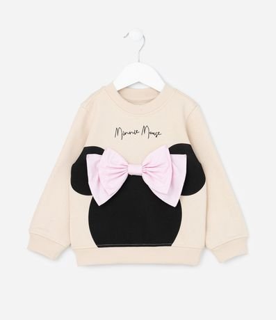 Saco Infantil con Lazo Grande y Estampa Minnie - Talle 2 a 10 años