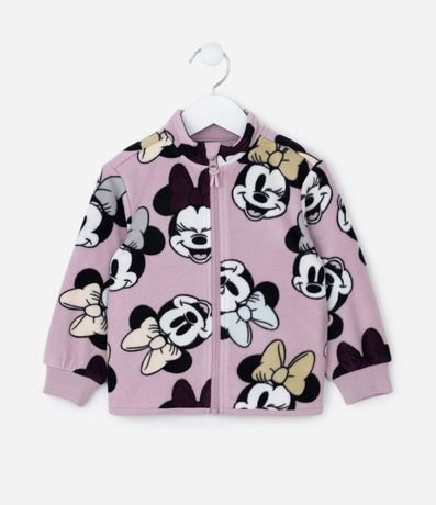 Campera Infantil en Fleece con Estampa Minnie - Talle 2 a 10 años