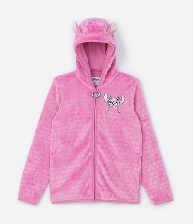 Campera Infantil en Fleece con Bordado y Orejitas de Angel - Talle 5 a 14 años