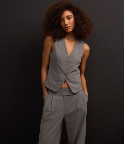 Pantalón Recto en Sastrería con Cierre Asimétrico 5