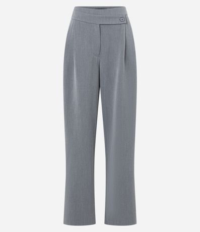 Pantalón Recto en Sastrería con Cierre Asimétrico 6