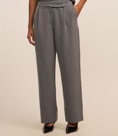 Pantalón Recto en Sastrería con Cierre Asimétrico 3