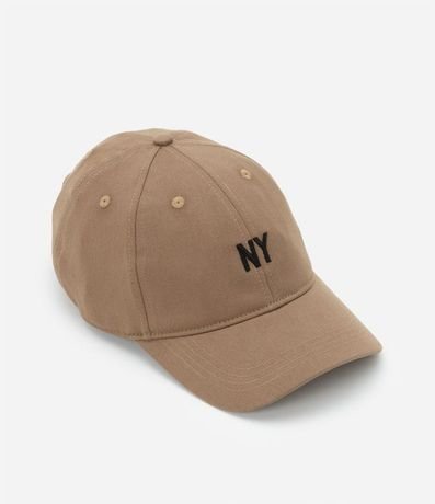 Gorra Ala Curva en Sarga con Bordado NY