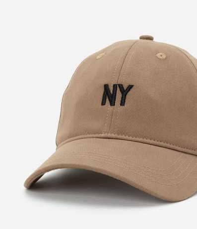 Gorra Ala Curva en Sarga con Bordado NY 4