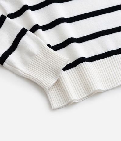 Buzo Infantil en Punto con Estampa Rayada - Talle 5 a 14 años 4