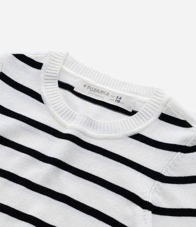 Buzo Infantil en Punto con Estampa Rayada - Talle 5 a 14 años 5