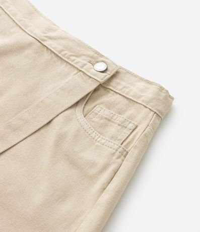 Short Pollera Infantil en Sarga con Botón - Talle 5 a 14 años 4