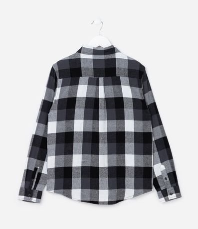 Camisa Infantil en Franela con Estampa de Cuadros - Tam - 5 a 14 años 2