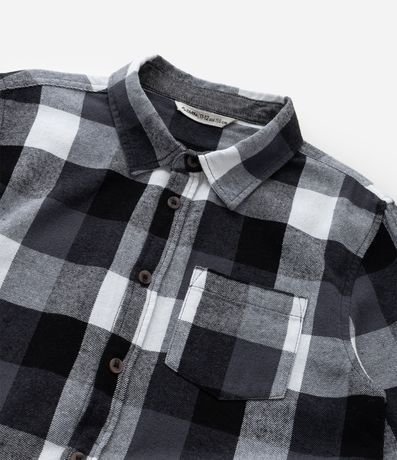 Camisa Infantil en Franela con Estampa de Cuadros - Tam - 5 a 14 años 6