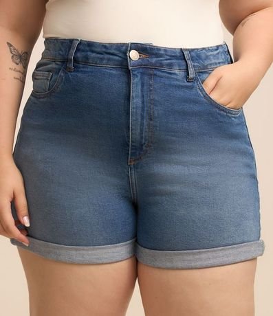 Short Hot Pants Jeans con Bajo Plegado Curve  & Plus Size 2