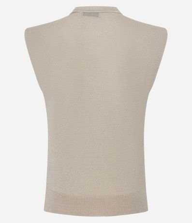 Blusa Muscle Tee en Viscosa con Hombreras y Hilo Metálico 7