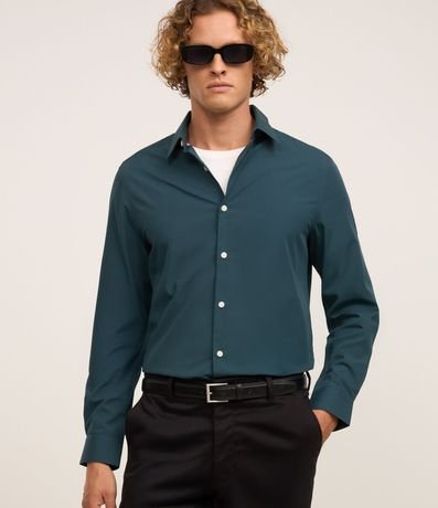 Camisa Regular Básica en Algodón con Manga Larga 2
