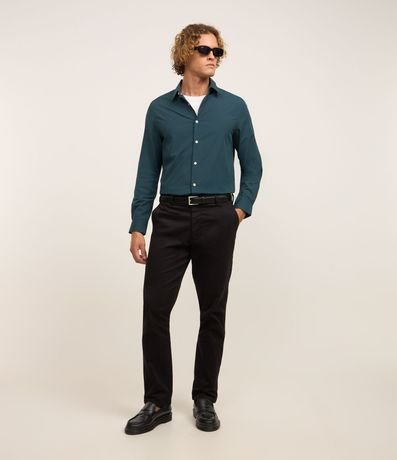 Camisa Regular Básica en Algodón con Manga Larga 3