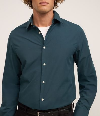 Camisa Regular Básica en Algodón con Manga Larga 4