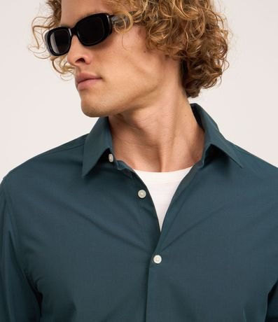 Camisa Regular Básica en Algodón con Manga Larga 5