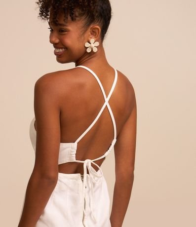 Mono Largo en Sarga con Breteles Finos y Lazo en la Espalda 6