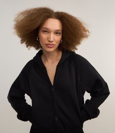 Saco Oversized en Algodón con Capucha y Bolsillo Canguro