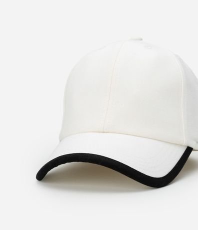 Gorra Visera Curva en Sarga con Detalle Contrastante en Borde 5