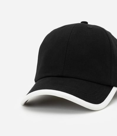 Gorra Visera Curva en Sarga con Detalle Contrastante en Borde 5
