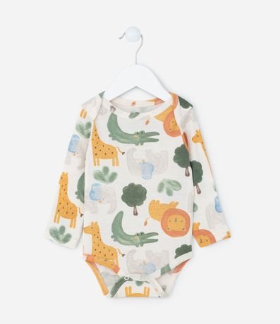 Body Infantil con Estampa Animalitos - Talle RN a 18 meses