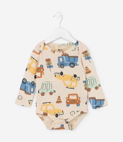 Body Infantil con Estampa Carritos - Talle RN a 18 meses