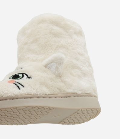 Pantufla Bota Infantil en Fleece con Bordado de Leopardo - Talle 19 al 28 4