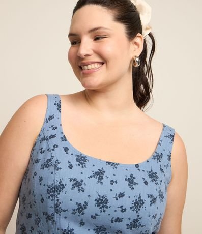 Vestido Midi en Sarga con Estampa Floral Curve & Plus Size 4