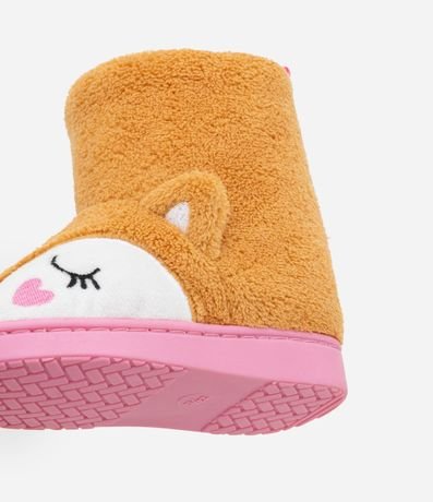 Pantufla Bota Infantil en Fleece con Bordado Zorro - Tam 19 a 28 6