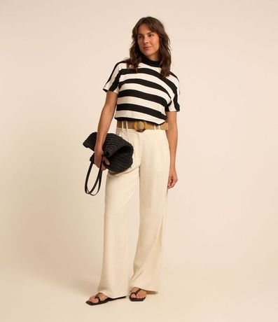 Blusa en Rib sin Sisa y Cuello Alto 2