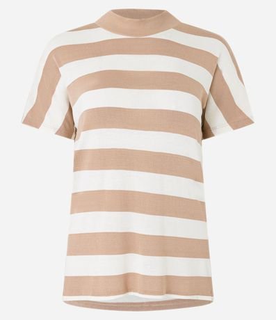 Blusa en Rib sin Sisa y Cuello Alto 6