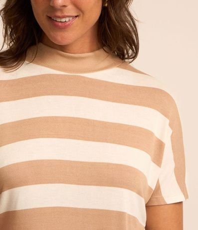 Blusa en Rib sin Sisa y Cuello Alto 3