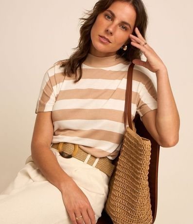 Blusa en Rib sin Sisa y Cuello Alto 5