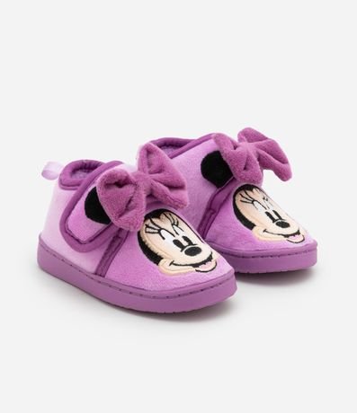 Pantufla Cerrada Infantil con Bordado de Minnie - Talle 19 a 28