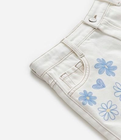 Short Infantil con Bordado de Flores - Talle 5 a 14 años 4