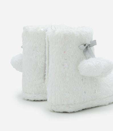 Pantufla Bota Infantil con Pompones y Estrellas - Talle 29 a 36 6