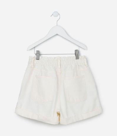 Short Clochard Infantil en Sarga con Bajo Plegado - Talle 5 a 14 años 2