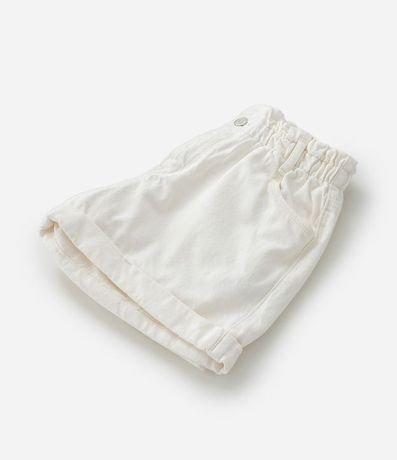 Short Clochard Infantil en Sarga con Bajo Plegado - Talle 5 a 14 años 5