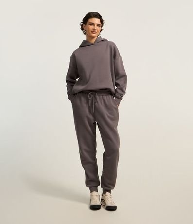 Pantalón Jogger en Algodón con Forro Fleece