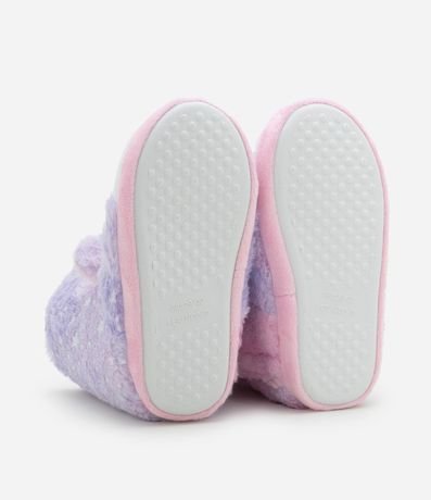 Pantufla Bota Infantil en Fleece con Bordado Unicórnio - Talle 19 a 28 5