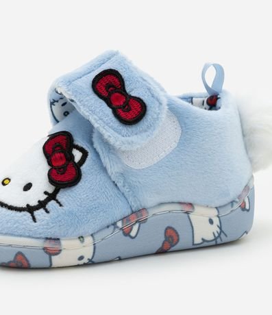 Pantufla Infantil con Bordado Hello Kitty y Pompón - Talle 19 a 28 3