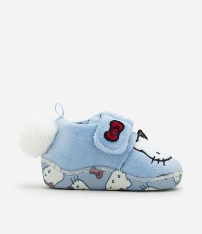 Pantufla Infantil con Bordado Hello Kitty y Pompón - Talle 19 a 28 5