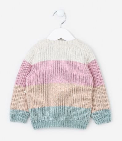 Buzo Infantil en Chenille con Estampa de Rayas - Talle 0 a 18 meses 2