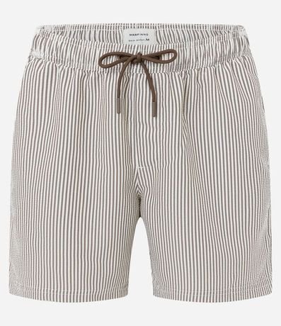 Bermuda de Baño Rayada en Microfibra con Textura Ana Ruga 5