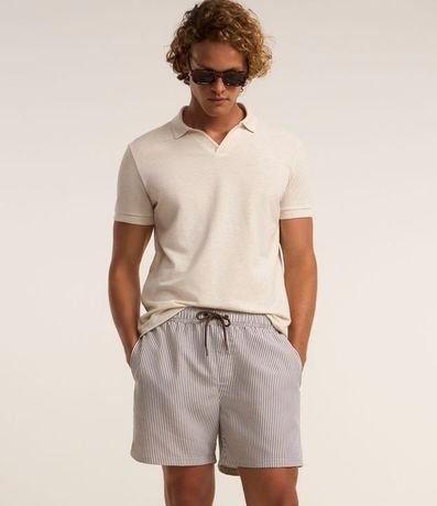 Bermuda de Baño Rayada en Microfibra con Textura Ana Ruga 2