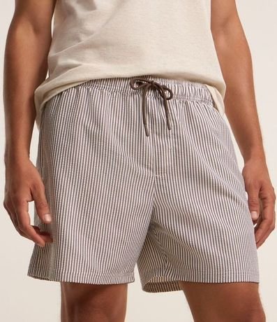 Bermuda de Baño Rayada en Microfibra con Textura Ana Ruga 3